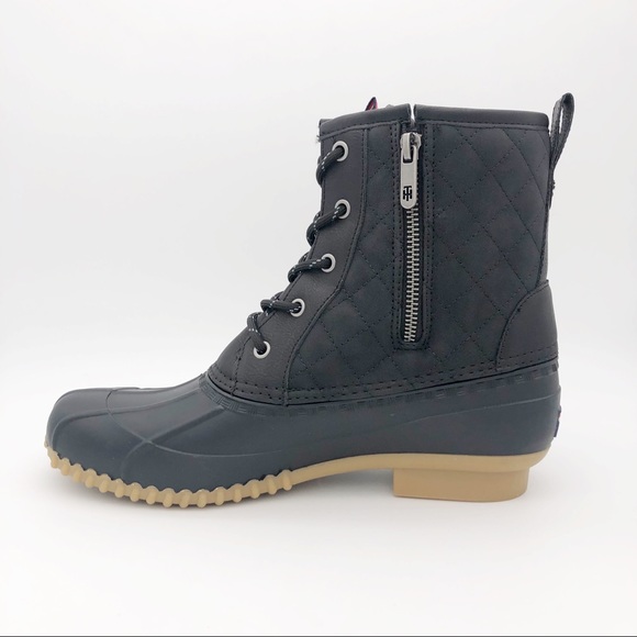 Tommy Hilfiger Duckboot Quilted Size 10M Black - Picture 6 of 7
